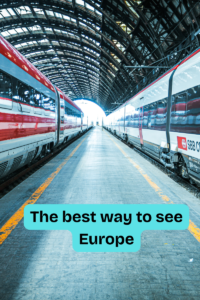 Train platform in Europe